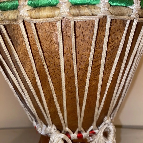 Drum Djembe Vintage Drums, Wood and Hide Tribal Instruments Handmade - Picture 3 of 8
